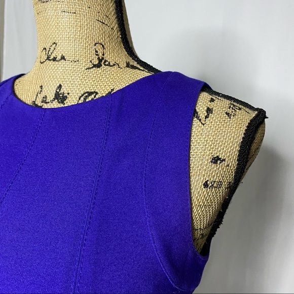 Theory Blue Fit n Flare Sleeveless Dress - Picture 6 of 12